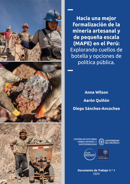 Hacia una mejor formalización de la minería artesanal y de pequeña escala (MAPE) en el Perú